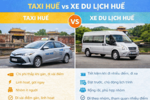 so sánh taxi huế và xe du lịch huế